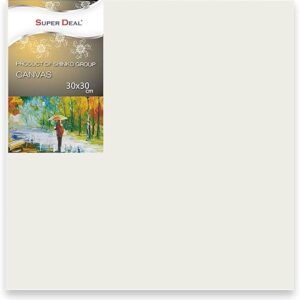 Stretched Cotton Canvas on Wooden Frame Size 30X30 cm